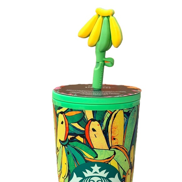 Starbucks + Farm Rio Summer 2025 Green Banana Cup Tumbler Drink Cup Coffee - Picture 3 of 6